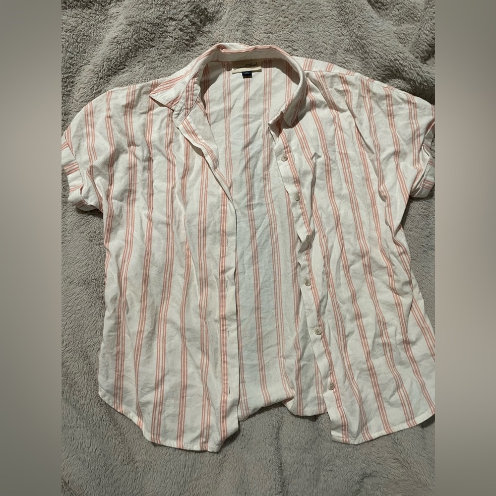 STRIPED SHORT SLEEVE BUTTON UP, TARGET BRAND